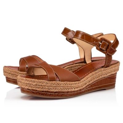 Alpargatas Almerio Christian Louboutin Mujer - Marrom - 1210426BK01